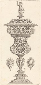 Goblet with Lid Surmounted by a Roman Soldier by Georg Wechter I
