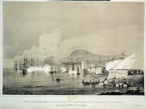 The Battle of Sinop on 30 November 1853 by Georg Wilhelm Timm