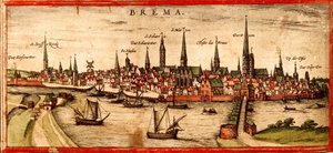 Bremen by Georg and Hogenberg Franz (1535 90) Braun