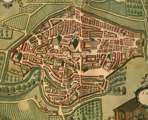 Fabriano by Georg Braun and Hogenberg Franz