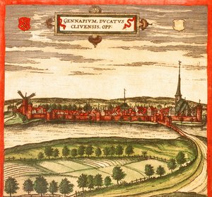 Gennep, Netherlands by Georg and Hogenberg Franz (1535 90) Braun