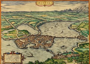 Mantua, Italy by Georg and Hogenberg Franz (1535 90) Braun