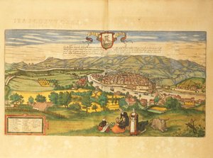 Map of Bilbao from Civitates Orbis Terrarum by Georg Braun and Hogenberg Franz