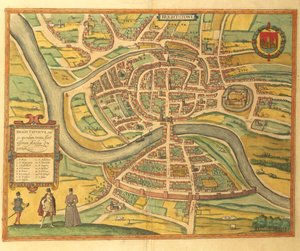 Map of Bristol from Civitates Orbis Terrarum