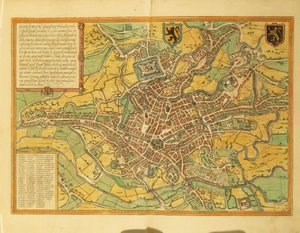 Map of Ghent, Gand from Civitates Orbis Terrarum