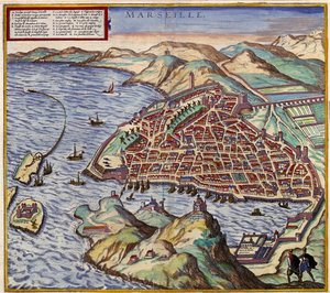 Marseille, France by Georg and Hogenberg Franz (1535 90) Braun