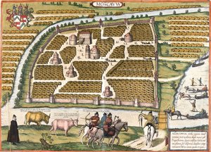 Moscow, Russia by Georg and Hogenberg Franz (1535 90) Braun