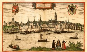 Nijmegen, Netherlands by Georg and Hogenberg Franz (1535 90) Braun