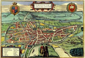 Norwich, England by Georg and Hogenberg Franz (1535 90) Braun