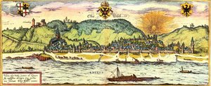 Oberwesel, Germany by Georg and Hogenberg Franz (1535 90) Braun
