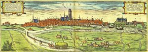 Ribe, Denmark by Georg and Hogenberg Franz (1535 90) Braun