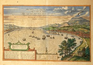 The Strait of Messina by Georg Braun and Hogenberg Franz
