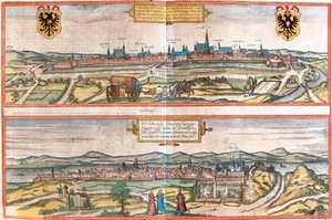 Vienna, Budapest, Austria, Hungary by Georg and Hogenberg Franz (1535 90) Braun