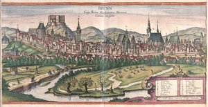 Brno, Czech Republic (engraving) by Georg Braun and Hogenberg Franz
