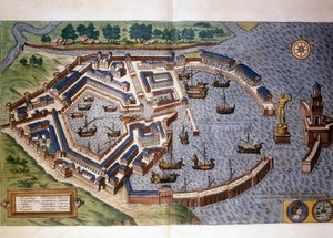 Port of Ostia Ancient, Atlas Bram and Hopely by Georg Braun and Hogenberg Franz