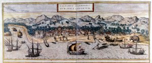 View of Kozhikode or Calicut in India from the Atlas 