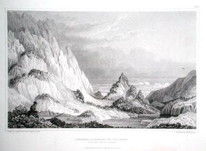 Iceberg adhering to icy reef, with the view to seaward, from 