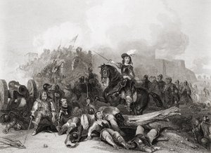 The Storming of Bristol, 26th July 1643, engraved by J.C. Varrall