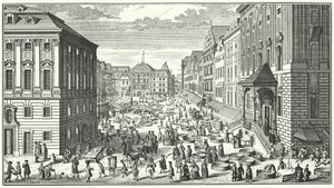 A view of Vienna in the year 1725 by George (after) Du Maurier