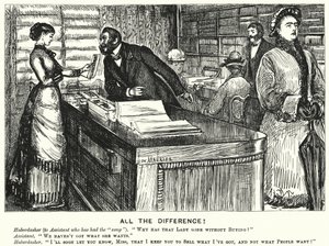 All the Difference! (engraving) by George (after) Du Maurier