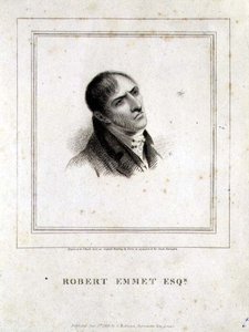 Portrait of Robert Emmet Esq. engraved by J. Heath, pub. by G. Robinson, London by George (after) Petrie