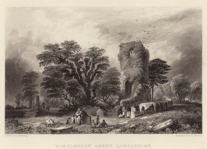 Windleshaw Abbey, Lancashire by George (after) Pickering