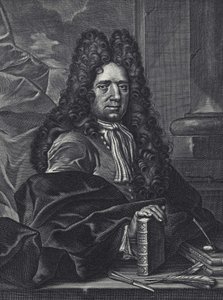 Portrait of George Shelley, English calligrapher of the 18th century