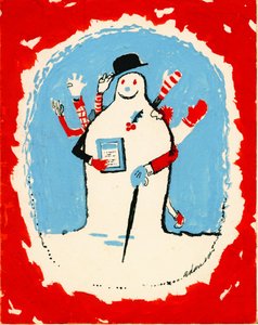 Snowman with many arms, 1970s by George Adamson
