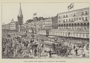 Canal Street, New Orleans, on the Eve of the Carnival by George Augustus Sala