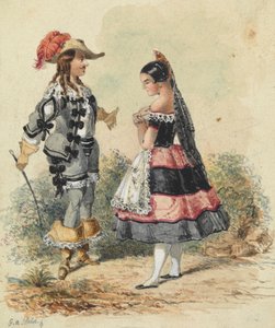 Cavalier and Maid in Spanish Costume