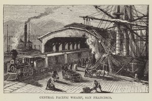 Central Pacific Wharf, San Francisco by George Augustus Sala