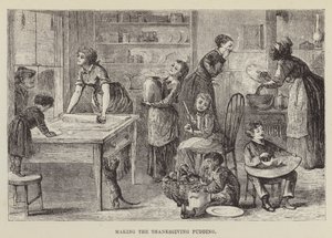 Making the Thanksgiving Pudding by George Augustus Sala