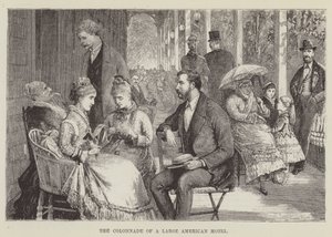 The Colonnade of a Large American Hotel by George Augustus Sala
