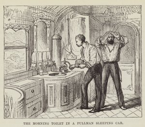 The Morning Toilet in a Pullman Sleeping Car by George Augustus Sala