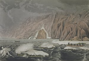 Expedition Doubling Cape Barrow, July 25 1821, from Narrative of a Journey to the Shores of the Polar Sea in the Years 1819-22 by Sir John Franklin engraved by Edward Finden by George Back