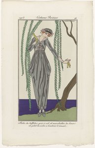 Journal des Dames et des Modes, Costumes Parisiens, 1913, No. 91: Taffeta Dress