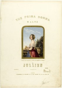 The Bride, cover for The Prima Donna Waltz sheet music by George Baxter
