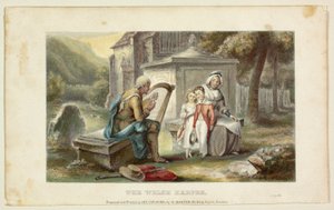 The Welsh Harper by George Baxter