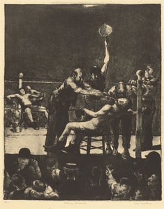 Between Rounds, large, first stone by George Bellows