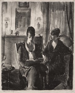 Elsie Reading to Emma, First Stone by George Bellows