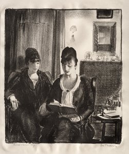 Elsie Reading to Emma, Second Stone by George Bellows