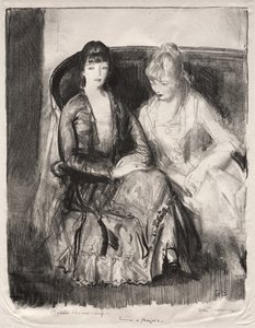 Emma and Marjorie on a Sofa