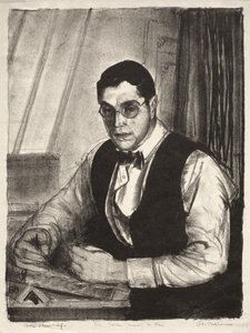 Gene Speicher Drawing on a Stone by George Bellows