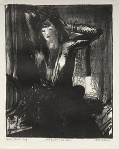 Girl Fixing Her Hair by George Bellows
