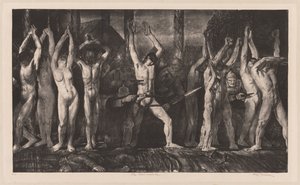 The Barricade, Second Stone by George Bellows