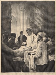 War Series: Base Hospital, Second Stone by George Bellows