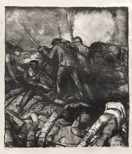 War Series: The Charge, Right Detail, First State by George Bellows