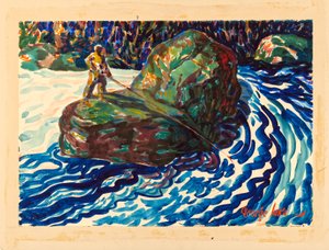 Guide Fishing by George Benjamin Luks