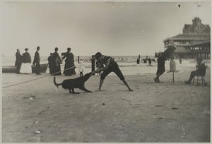Boy and Dog, Iron Pier, Coney Island, Brooklyn