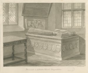Ellastone Church - Monument to Sir John Fleetwood, 1841